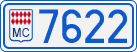 License plate of Monaco, Cars