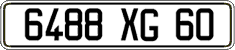 French license plate, FNI