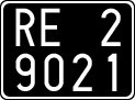 License plate of Italy, Cars (1927 year series)