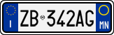 License plate of Italy, Cars (1994 year series)