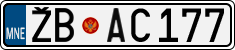 License plate of Montenegro, Cars