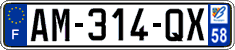 French license plate, SIV (ordinary)