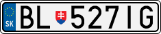 License plate of Slovakia, Cars