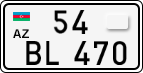 License plate of Azerbaijan, Cars