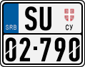 License plate of Serbia, Motorcycles