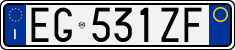 License plate of Italy, Cars (1994 year series)