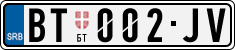 License plate of Serbia, Cars