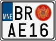 License plate of Montenegro, Scooters