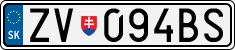 License plate of Slovakia, Cars