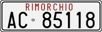 License plate of Italy, Trailers (1994 year series)