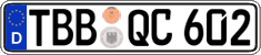 German license plate, Regular plates