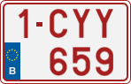 License plate of Belgium, Regular plates (2010)