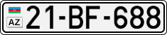 License plate of Azerbaijan, Cars
