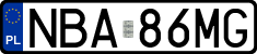 License plates of Poland, Regular car plates