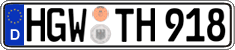 German license plate, Regular plates
