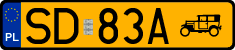License plates of Poland, Oldtimers