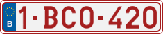 License plate of Belgium, Regular plates (2010)