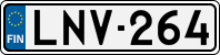 License plate of Finland, Cars