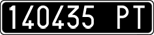 License plate of Italy, Cars (1927 year series)