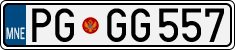 License plate of Montenegro, Cars