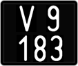 License plate of Austria, 1947 year system