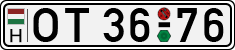 license plates of Hungary, Oldtimers (1990)