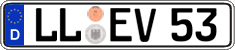 German license plate, Regular plates