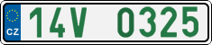 License plate of the Czech Republic, Oldtimers (2001)