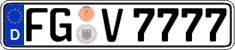 German license plate, Regular plates