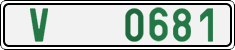 License plate of the Czech Republic, Oldtimers (2001)