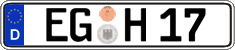 German license plate, Regular plates
