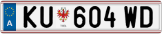 License plate of Austria, Regular plates