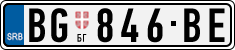 License plate of Serbia, Cars