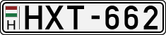 license plates of Hungary, Cars (1990)
