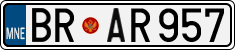 License plate of Montenegro, Cars
