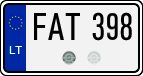 License plate of Lithuania, Cars