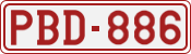 License plate of Belgium, 1951 year system