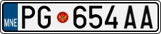 License plate of Montenegro, Trailers