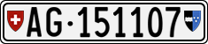 License plate of Switzerland, Cars
