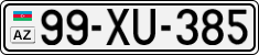 License plate of Azerbaijan, Cars