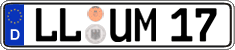 German license plate, Regular plates