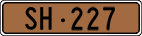 License plate of Switzerland, Except vehicles and snowmobiles (brown)
