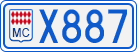License plate of Monaco, Cars