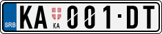 License plate of Serbia, Cars