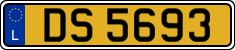 License plate of Luxembourg, 2003 year system