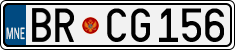 License plate of Montenegro, Cars