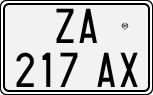 License plate of Italy, Cars (1994 year series)