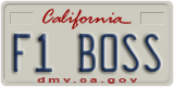 California, Vanity Plates
