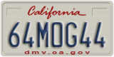 California, Vanity Plates