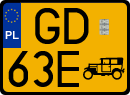License plates of Poland, Oldtimers